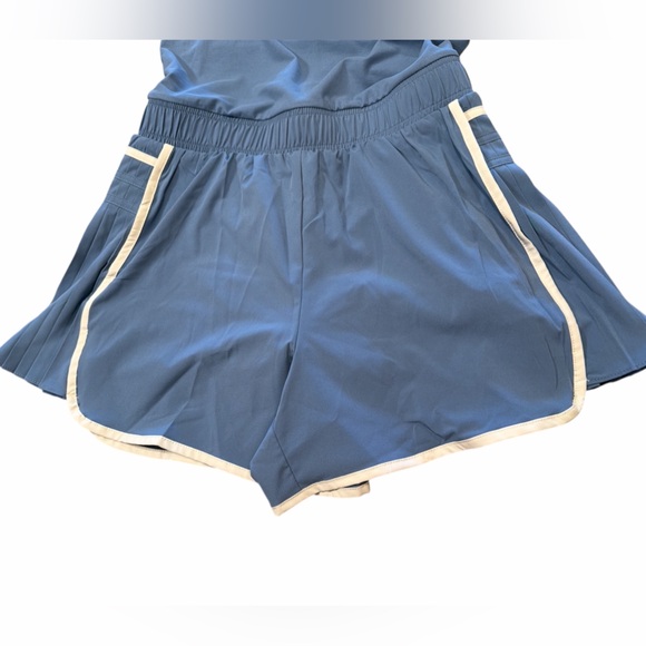 Rae Mode Athletic Romper Size Large Blue Elastic Waistband Tank Style Flowy New - Picture 9 of 11